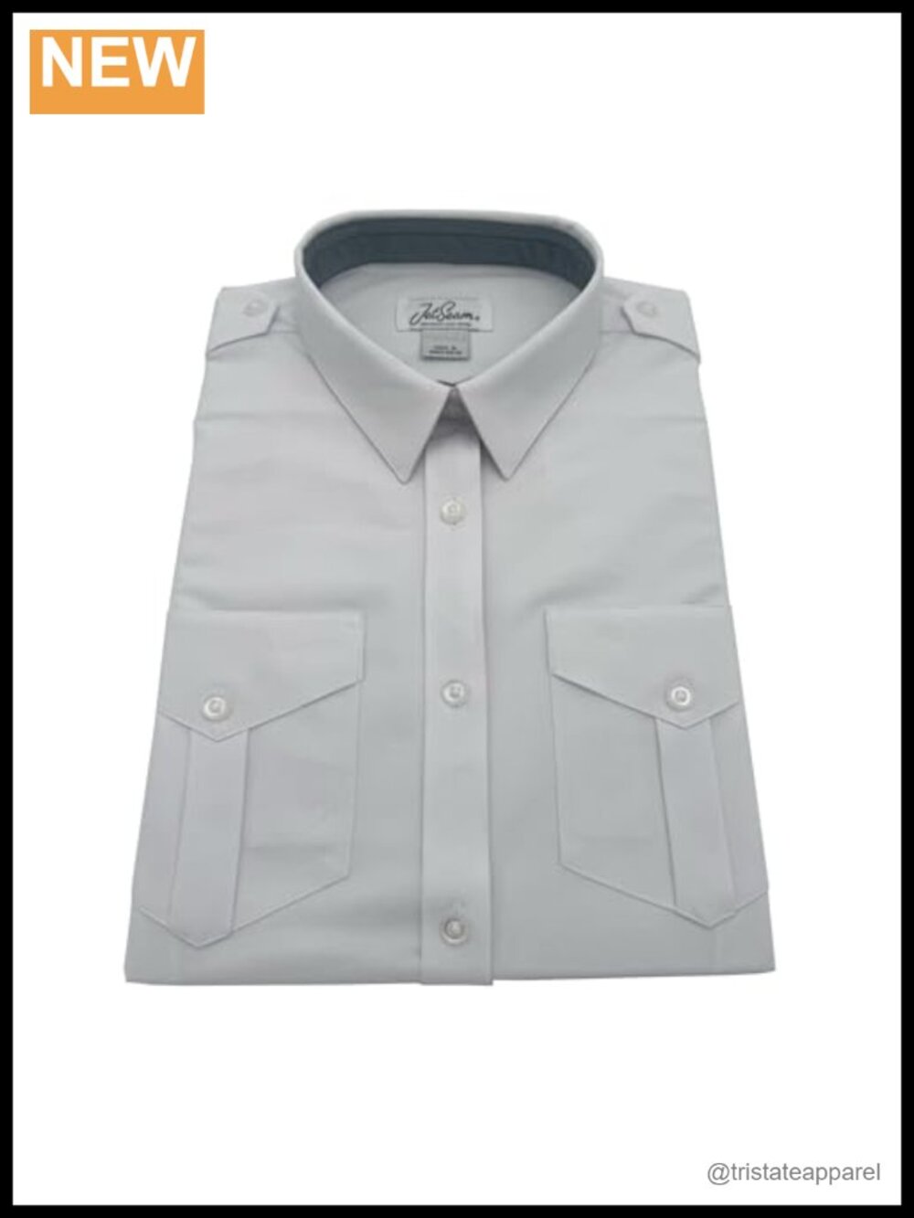 Women's Short Sleeve Pilot Uniform Shirt with 4-Way Stretch, Breathable Cotton